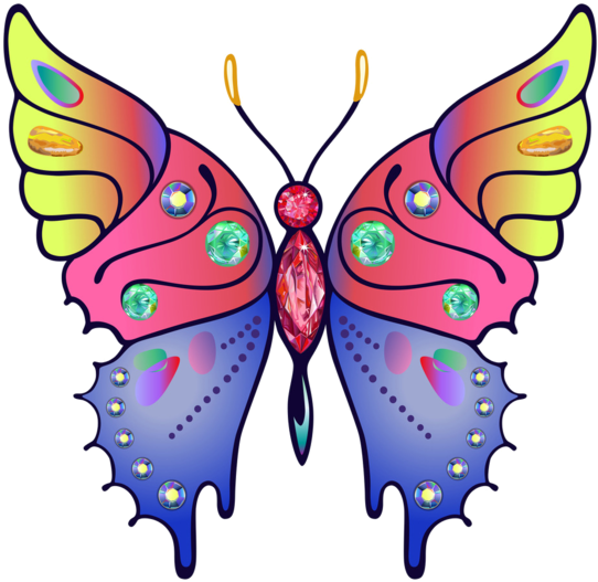 Butterfly Grey Clipart Color - Png Download (600x578), Png Download