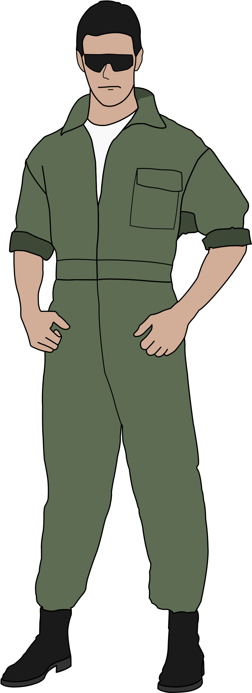 Big Image - Fighter Pilot Clipart - Png Download (875x2400), Png Download