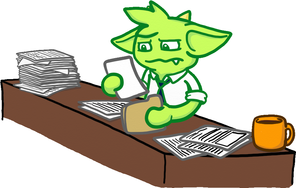 Business Gremlin - Cartoon Clipart (1024x688), Png Download