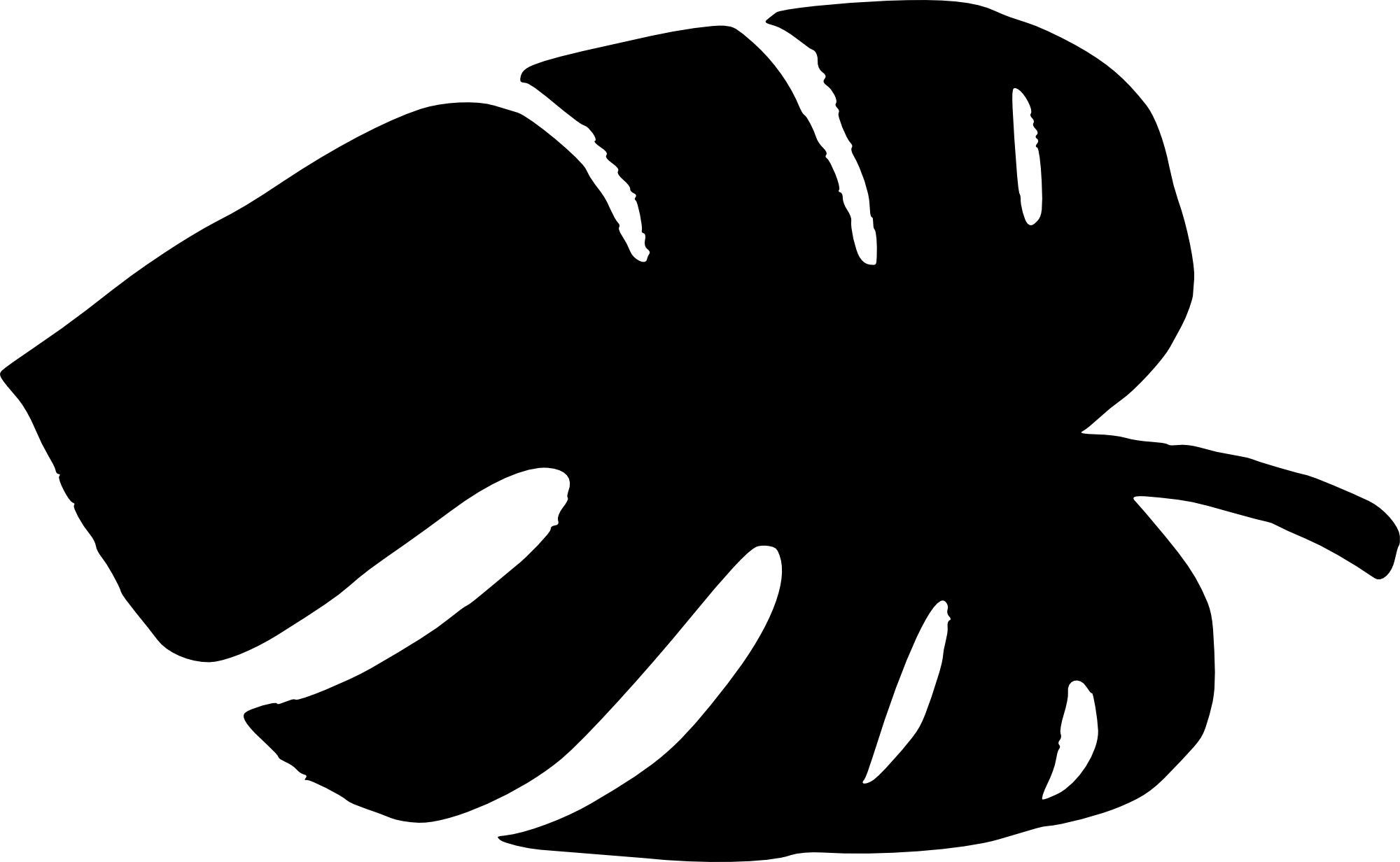 Clip Art Images - Leaf Silhouette Png Transparent Png (2000x1232), Png Download