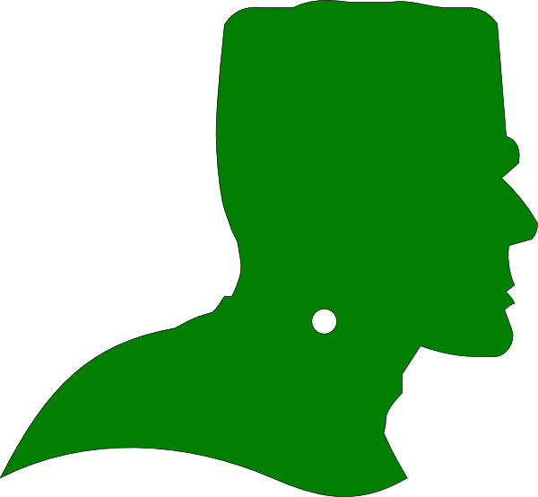 Green Clip Art - Perfil De Un Monstruo - Png Download (600x554), Png Download
