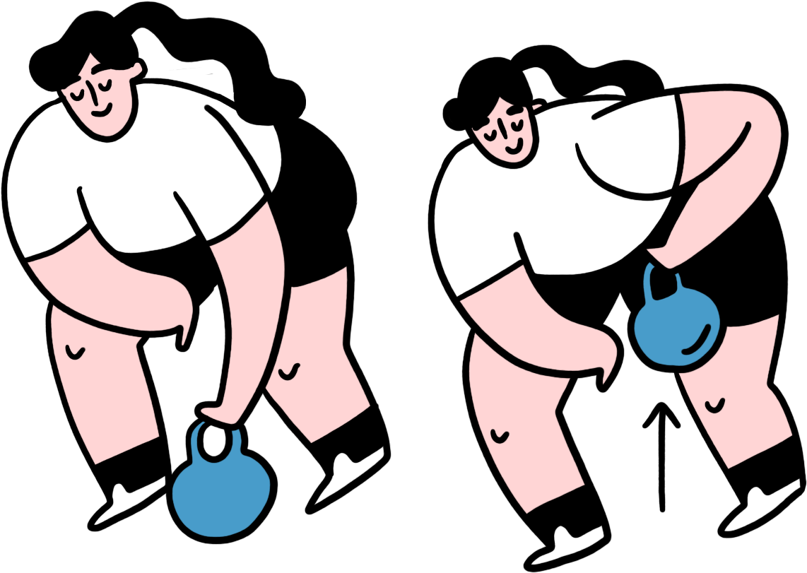 5 Repetitions Per Side - Cartoon Clipart (1600x1600), Png Download