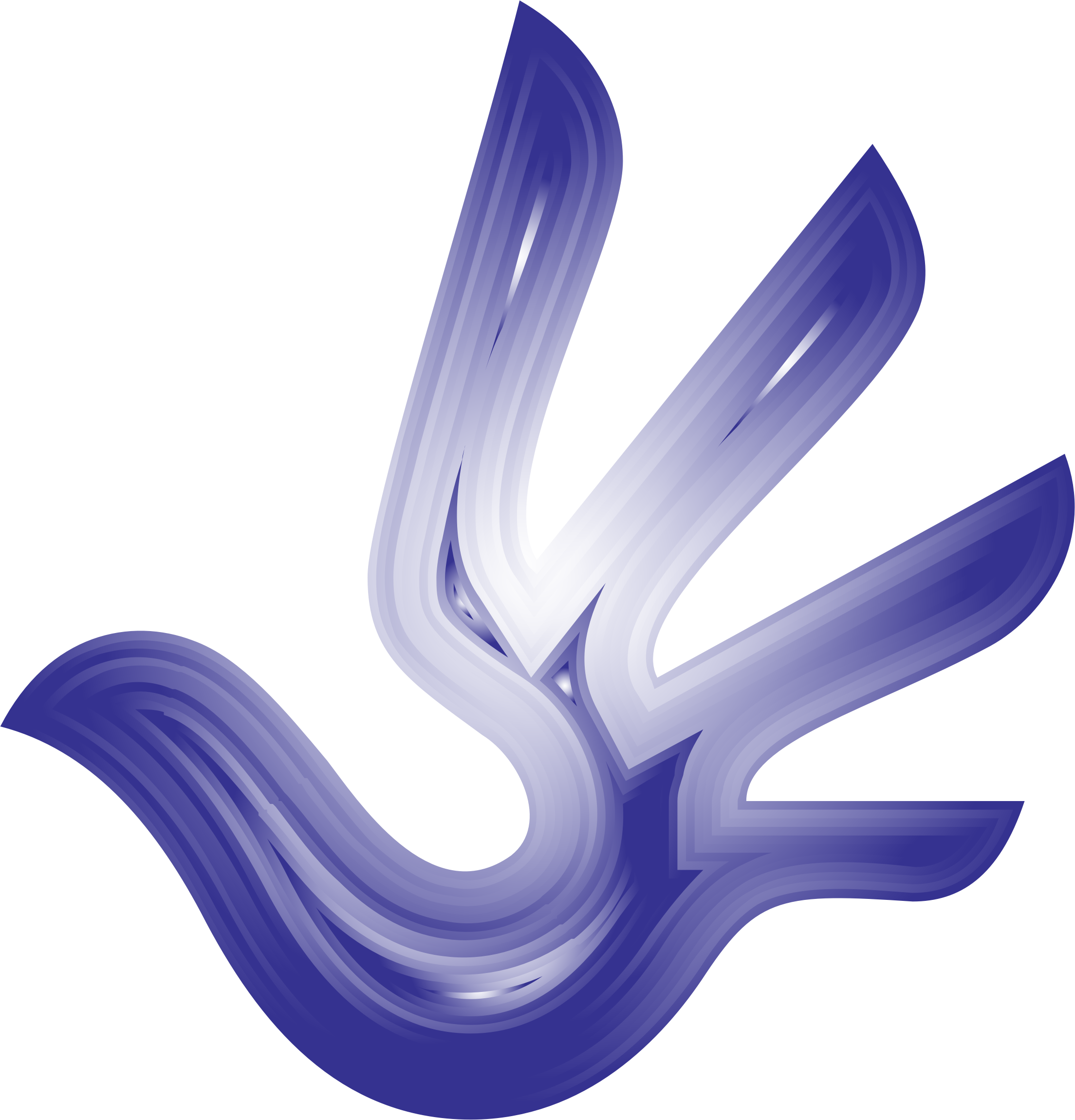 Columbidae Icons Clip Art - Dove Hand - Png Download (2208x2300), Png Download