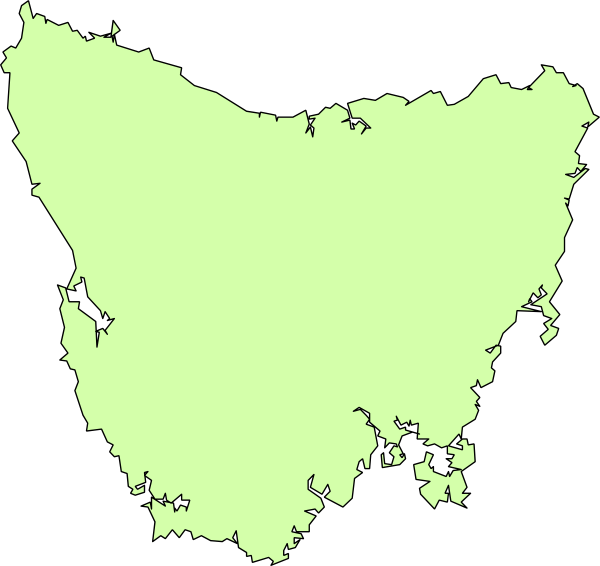 Map Of Tasmania Clipart (600x566), Png Download