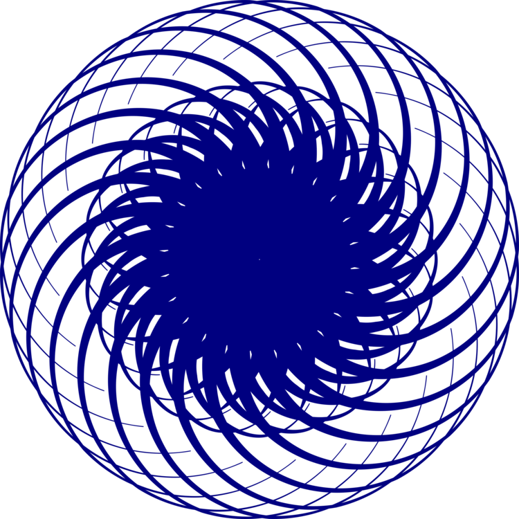 Computer Icons Curve Circle Blue Point - Redemoinho Azul Png Clipart (750x750), Png Download