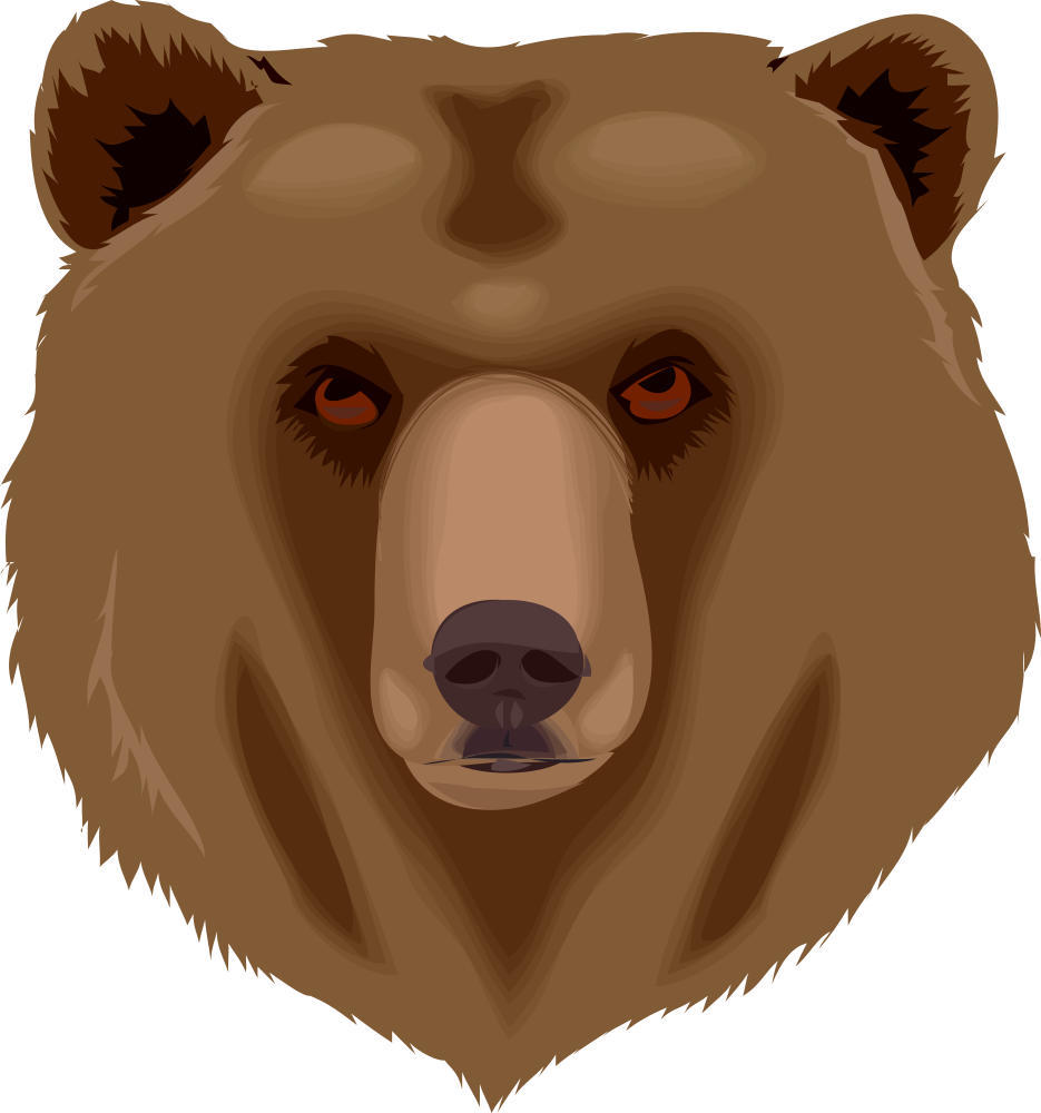 Grizzly Bear Head Clip Art - Png Download (935x1000), Png Download