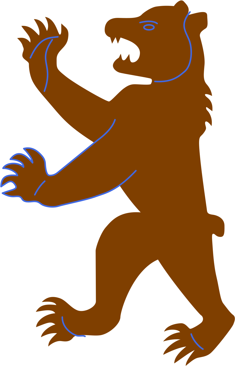 Heraldic Bear Clipart (600x600), Png Download