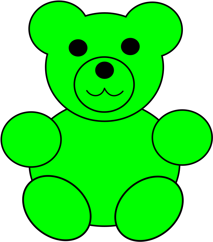 Green Gummy Bear Clipart - Png Download (1600x1600), Png Download
