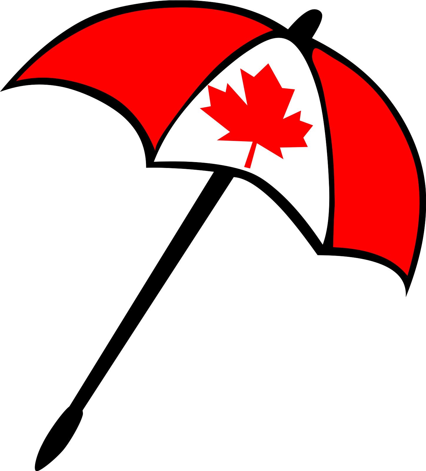 Canadian Flag Umbrella Vector Illustration - Beach Umbrella Clip Art - Png Download (600x600), Png Download