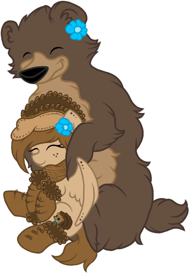 Cartoon Bear Hug Clipart - Hug Beargay - Png Download (735x980), Png Download