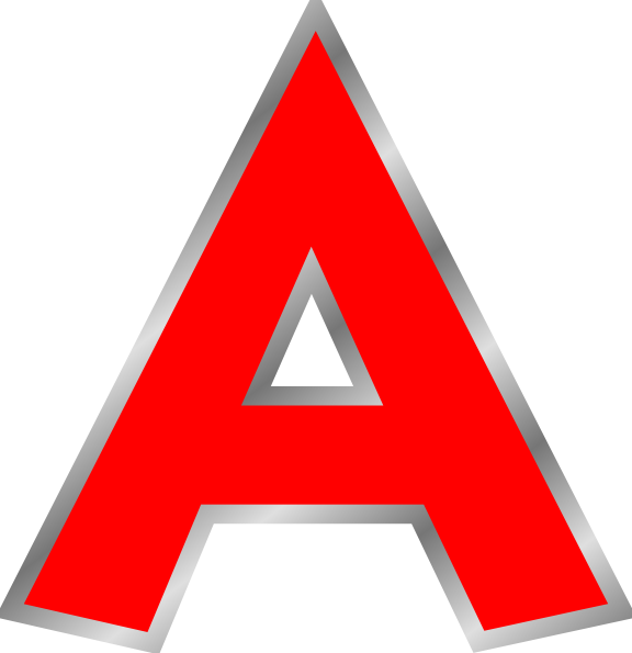 Red A Clip Art At Clker - Png Download (576x595), Png Download