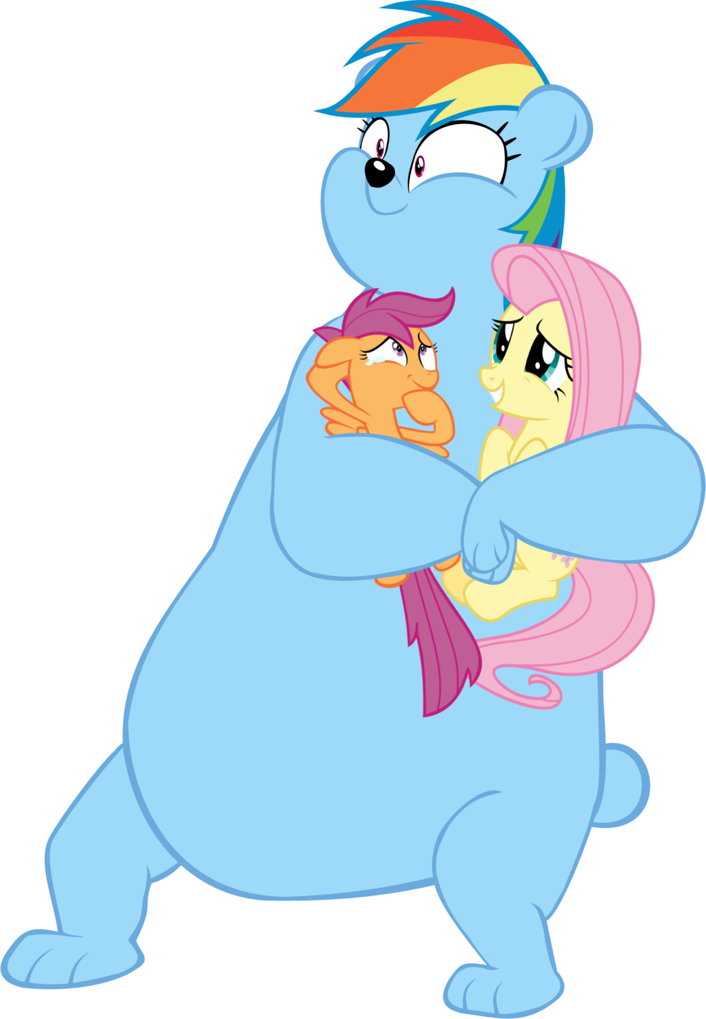 Transparent Hugs Clipart - Cartoon - Png Download (1024x1478), Png Download