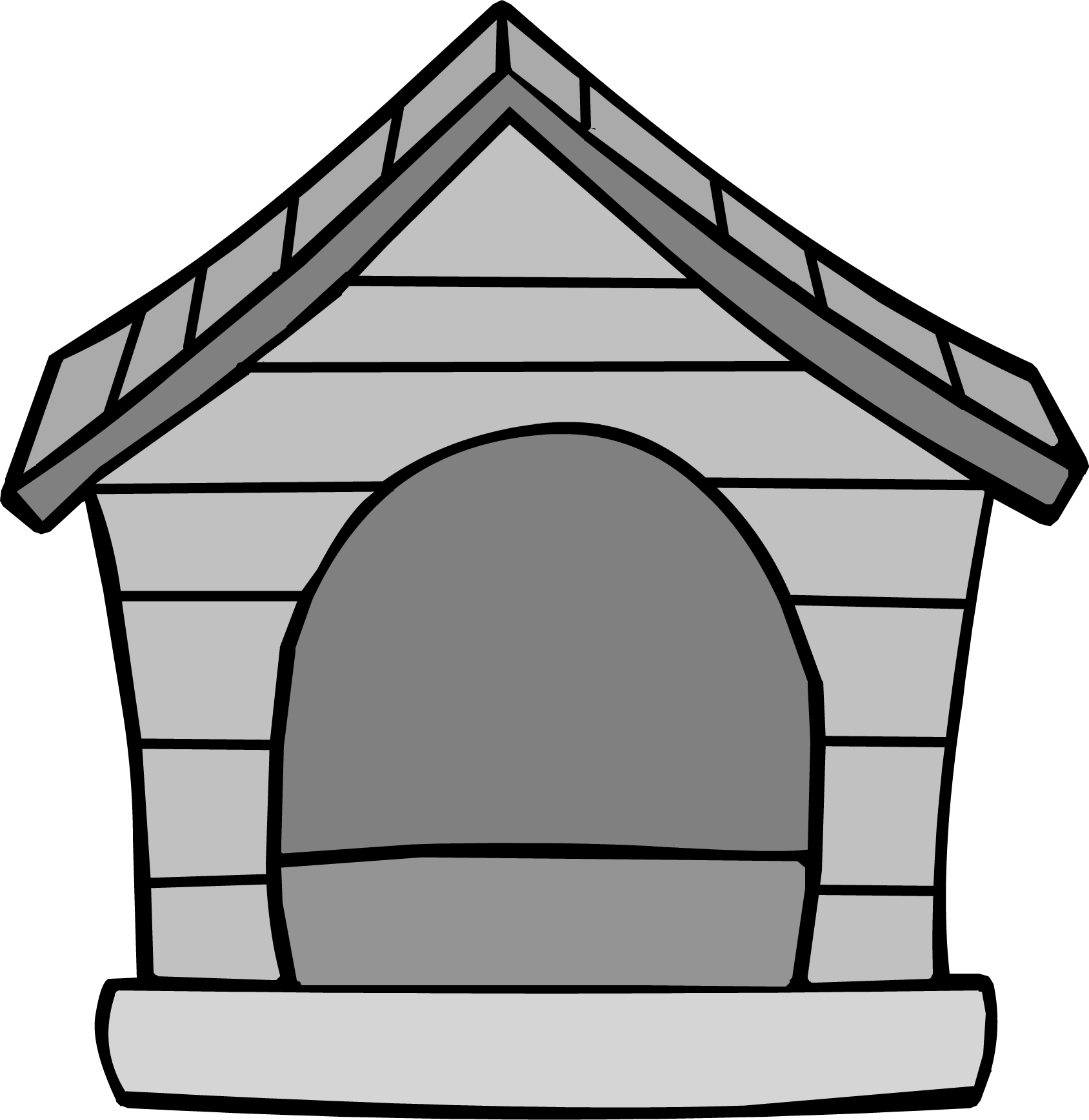 Dog House Black And White Clipart Clipart Free Library - Dog House Clipart Black And White - Png Download (1688x1737), Png Download