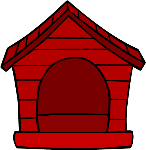 Doghouse Clipart Red, Doghouse Red Transparent Free - Pink Dog House Png (595x588), Png Download