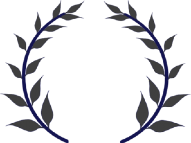 Silhouette Of A Wreath Clipart (640x480), Png Download