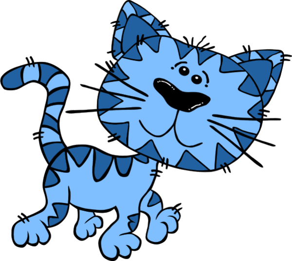 Free Blue Cat Cliparts, Download Free Clip Art, Free - Png Download (600x536), Png Download