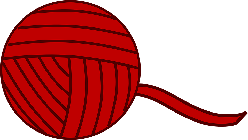 Transparent Yarn Clipart Png - Cartoon Yarn Ball (960x545), Png Download