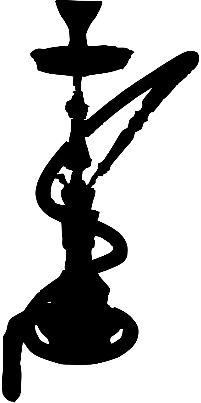 Transparent Smoke Silhouette Png - Hookah Silhouette Clipart (640x1280), Png Download