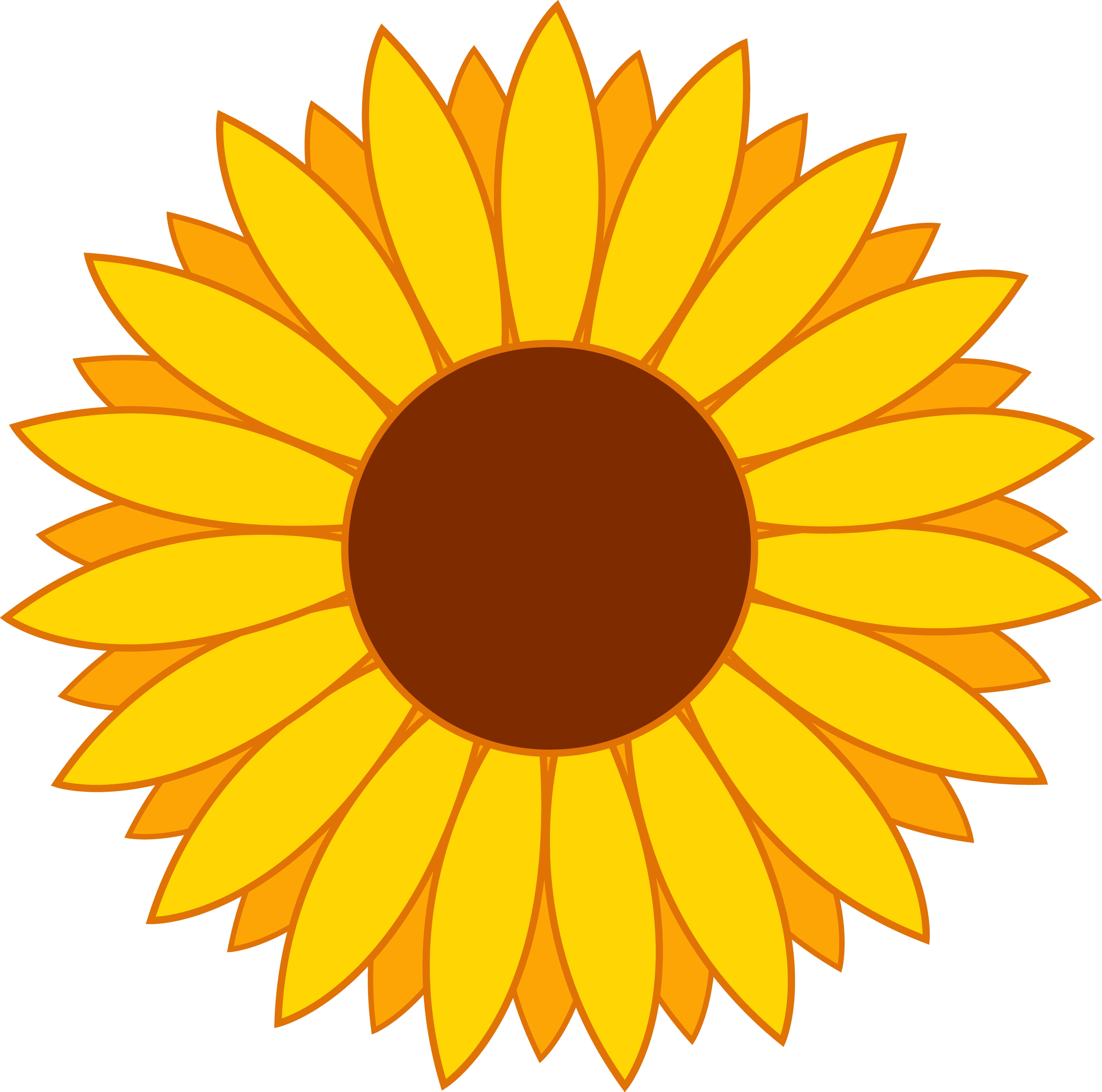 Sunflower Clipart - Png Download (5110x5064), Png Download