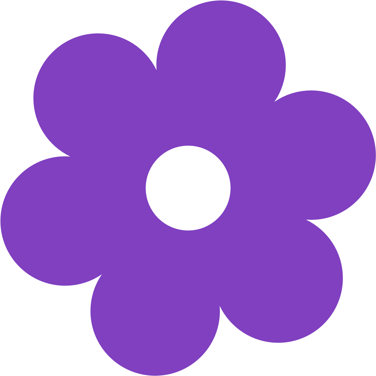 Purple Flower Clipart Png Transparent Png (1331x1319), Png Download