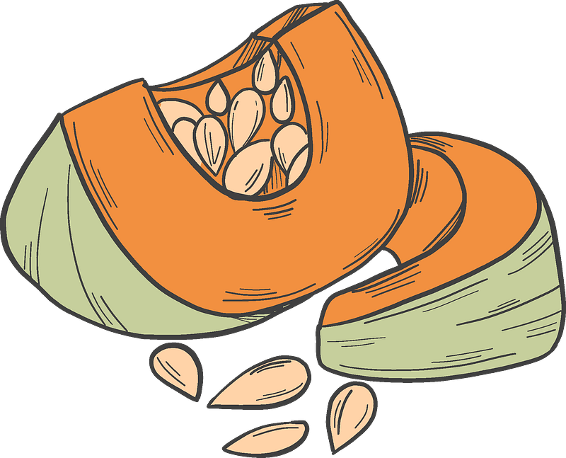Cut Pumpkin Clipart - Png Download (800x647), Png Download