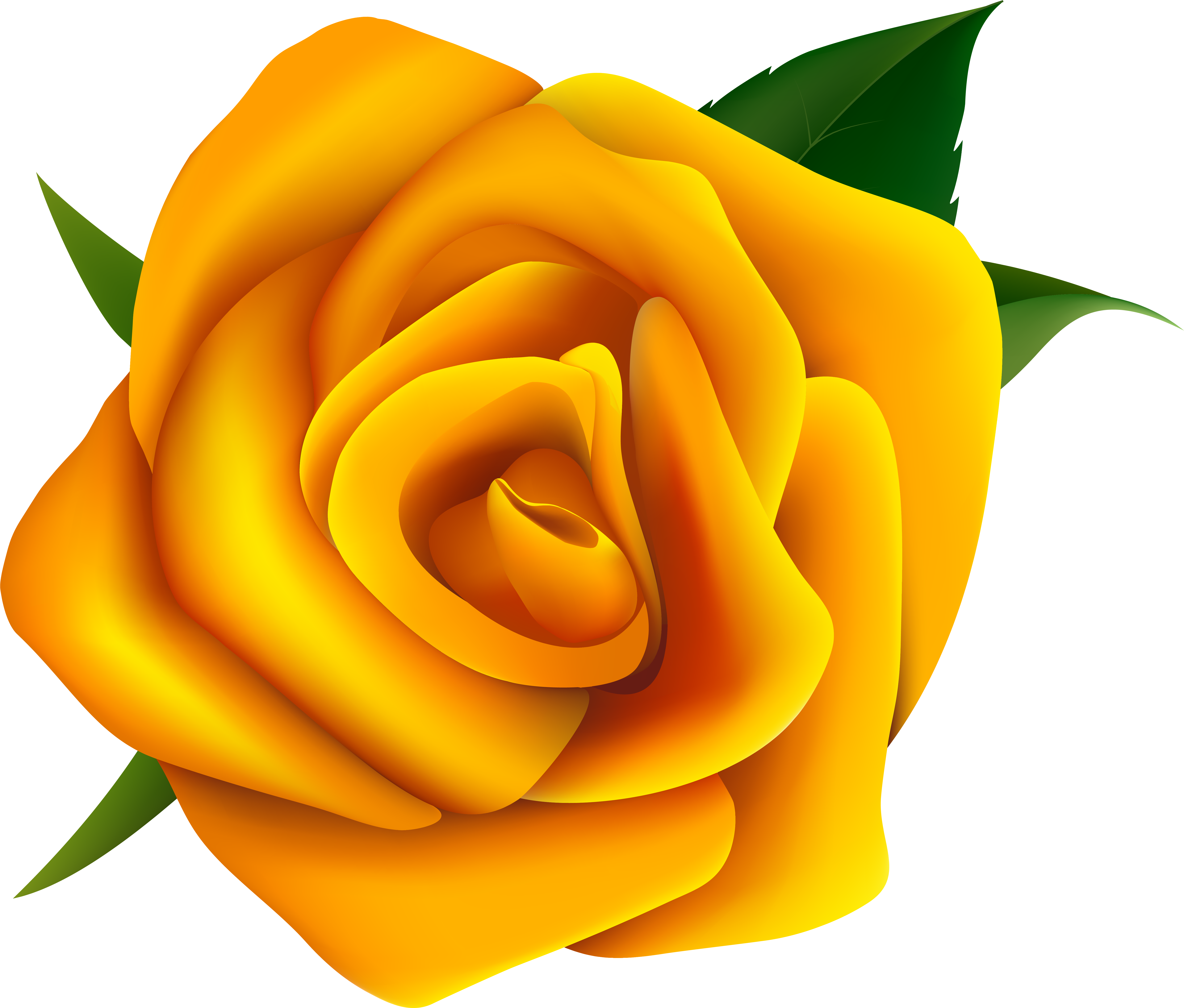 Free Yellow Rose Clipart - Yellow Rose Vector Png Transparent Png (6203x5283), Png Download