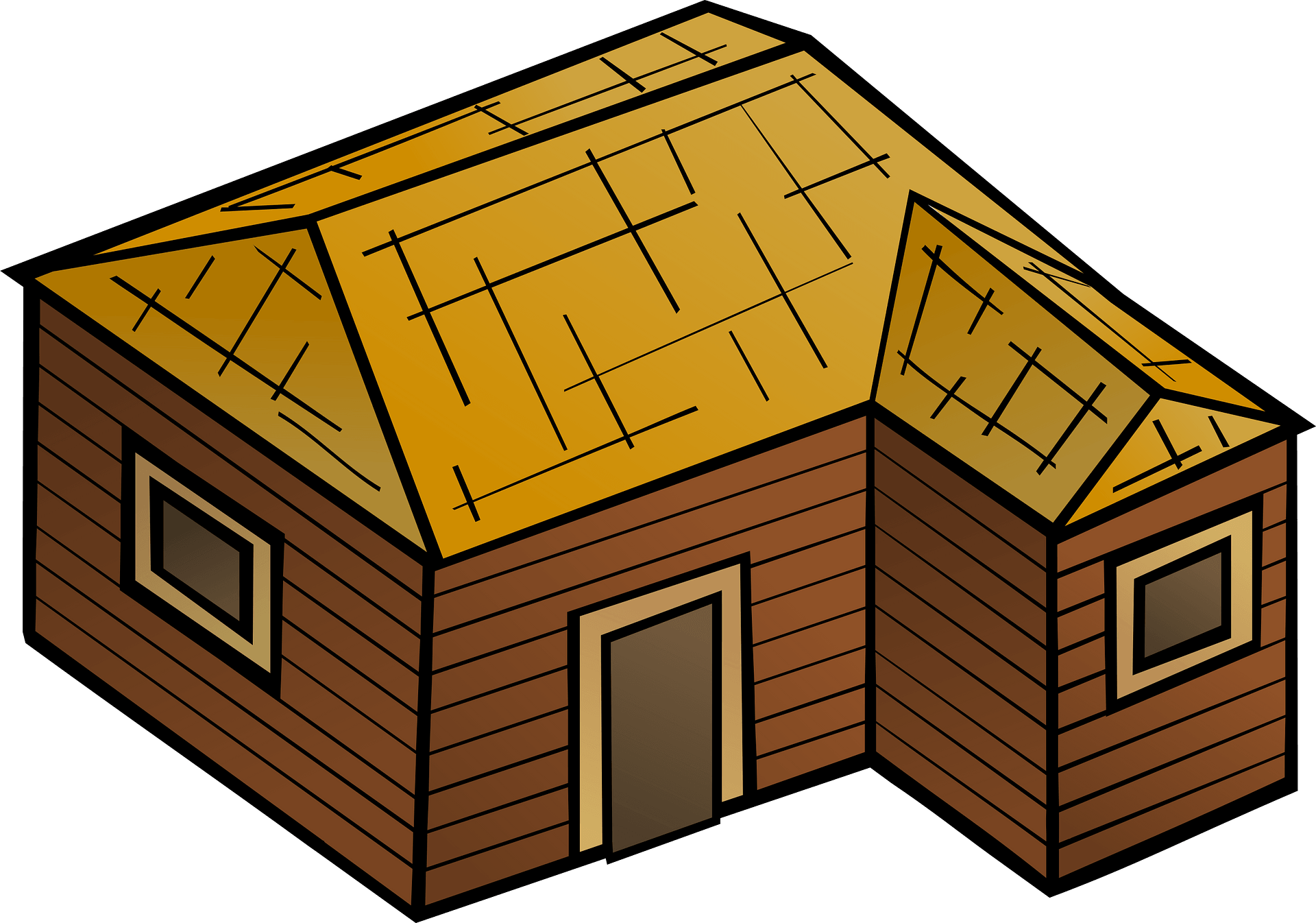 Hut Clipart Wooden House - Wooden House Clipart - Png Download (800x562), Png Download