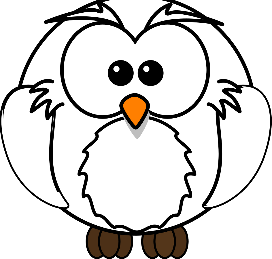 White Owl Svg Clip Arts - Coloring Pages For Kids Png Transparent Png (1024x1024), Png Download