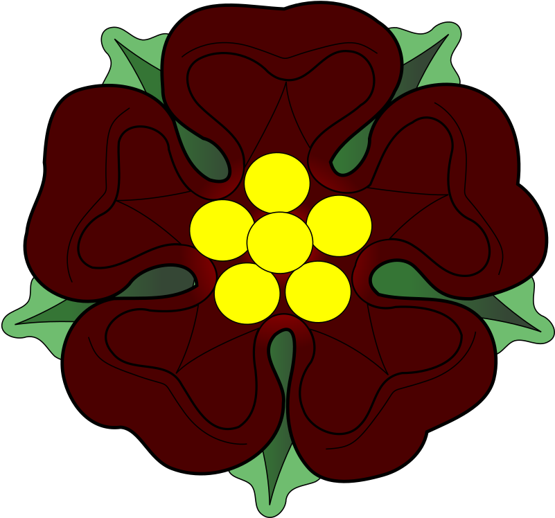 Official Tudor Rose Svg Clip Arts - Red Rose Battle Of Bosworth - Png Download (1024x1024), Png Download