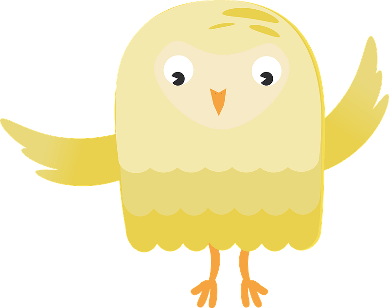 Yellow Owl Clipart - Cartoon - Png Download (800x633), Png Download
