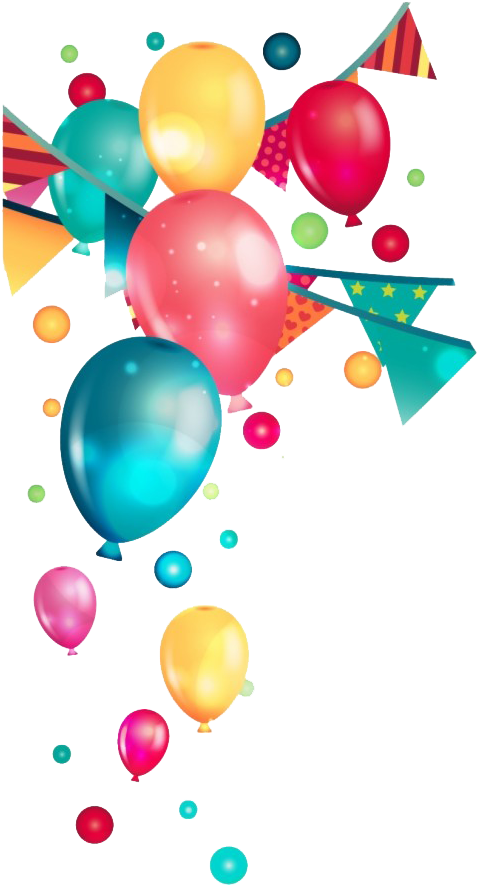 Birthday Balloons Png Clipart Background - Transparent Background Birthday Balloons Png (920x1204), Png Download