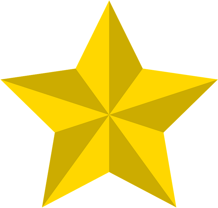 Gold Star Clipart - Blue Star 3d - Png Download (800x800), Png Download