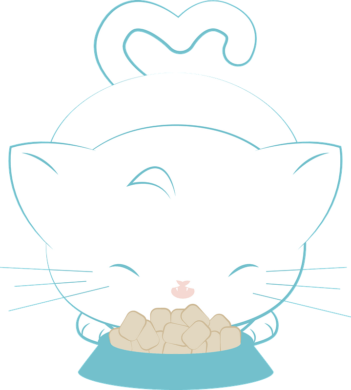 Cartoon Eating Cat Clipart - Cartoon - Png Download (719x800), Png Download