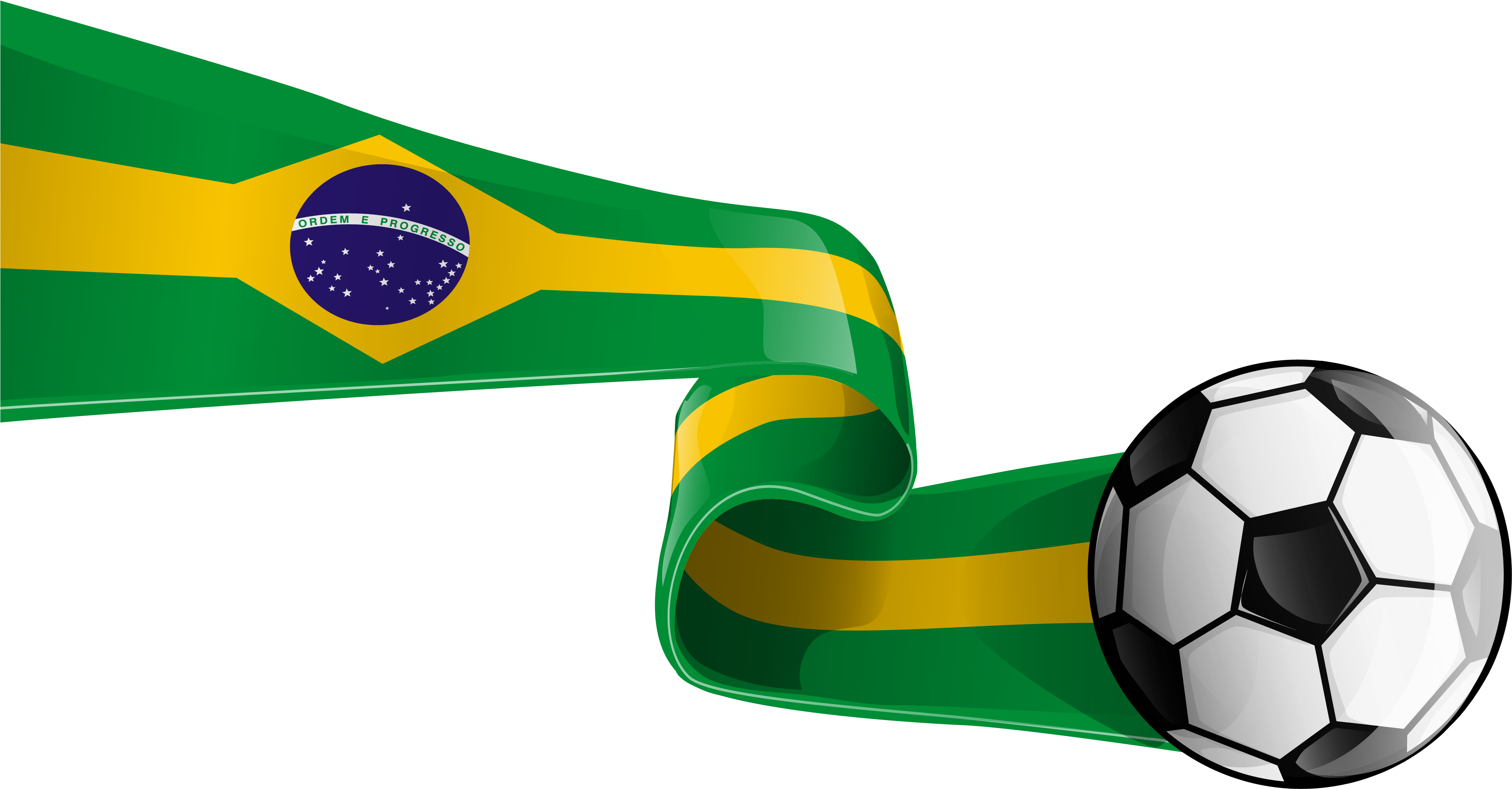 Clip Art , Brazil Soccer Clipart Panda - Brazil Flag Transparent Background - Png Download (4582x2836), Png Download