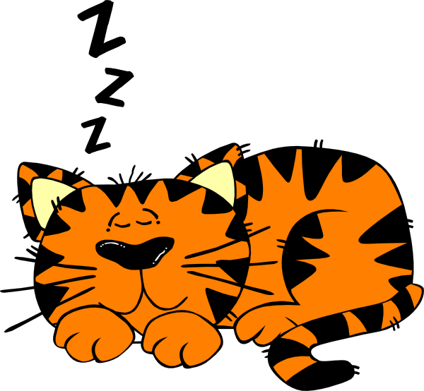 Cartoon Cat Clipart At Getdrawings - Clipart Sleeping Cat - Png Download (600x554), Png Download