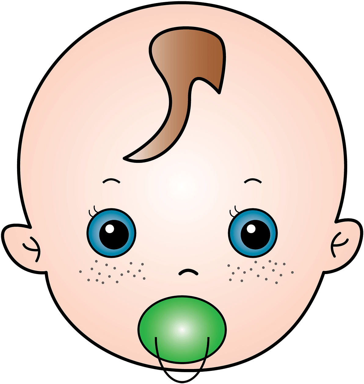 Baby With A Pacifier Clipart - Clip Art - Png Download (774x800), Png Download