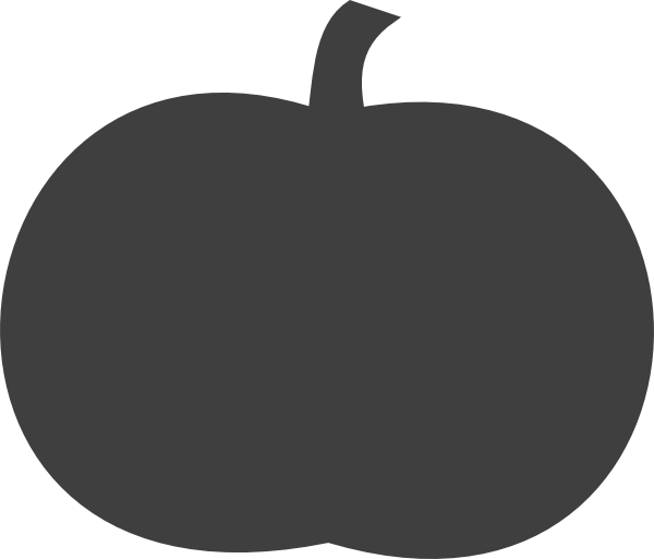 Pumpkin Muffin Clipart Jpg Black And White Library - Black Pumpkin Clip Art - Png Download (600x513), Png Download