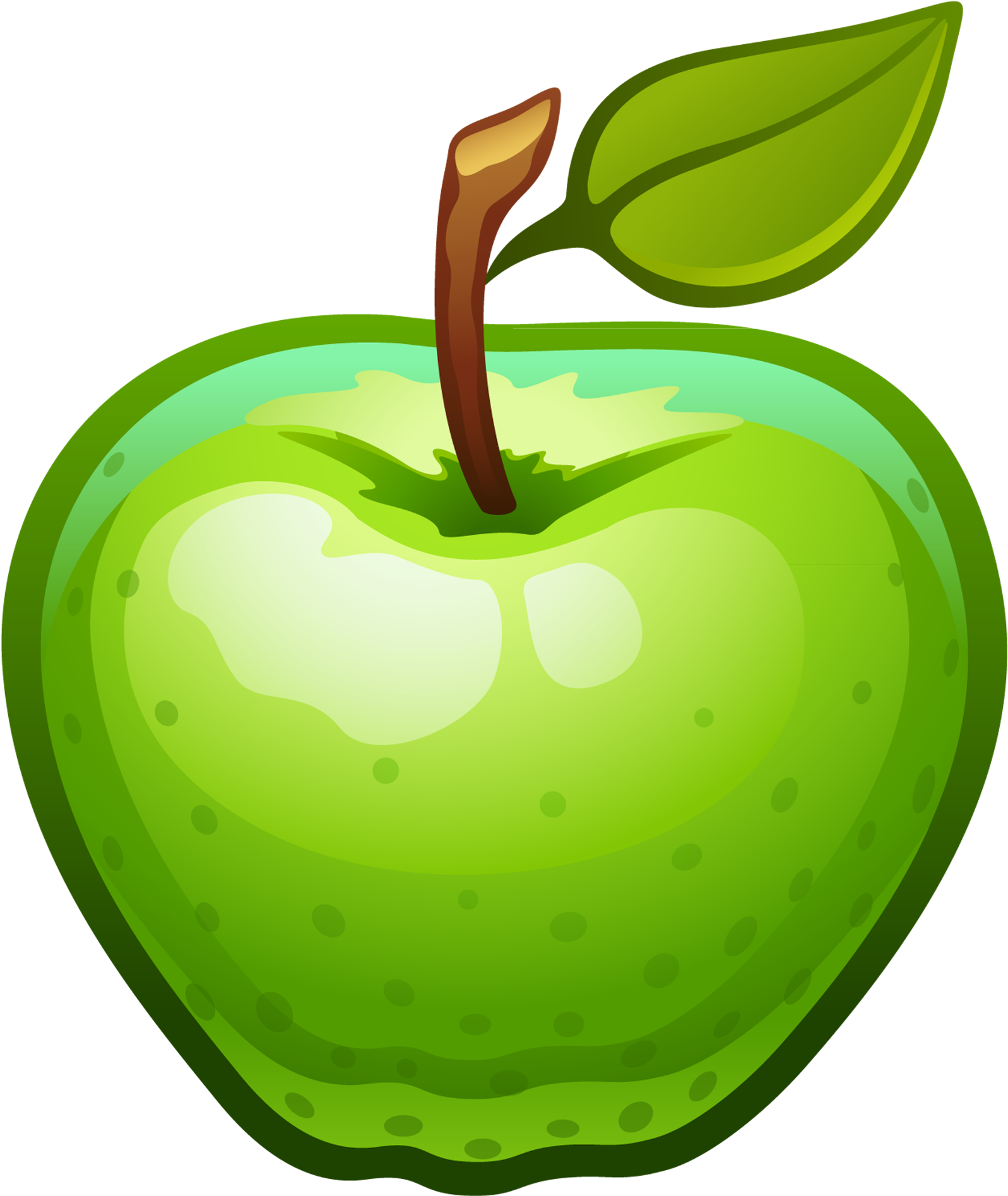 Free Transparent Apple Cliparts, Download Free Clip - Green Apple Clipart Png (1672x1947), Png Download