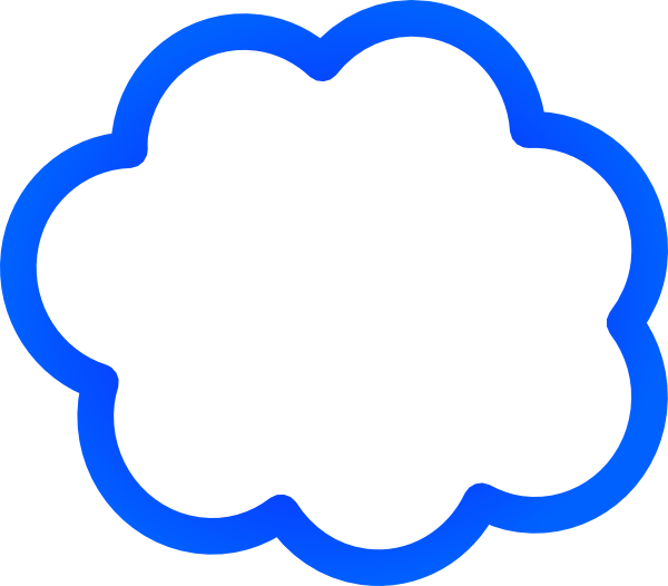 Blue Cloud Bubble Clip Art At Clker - Png Download (600x526), Png Download