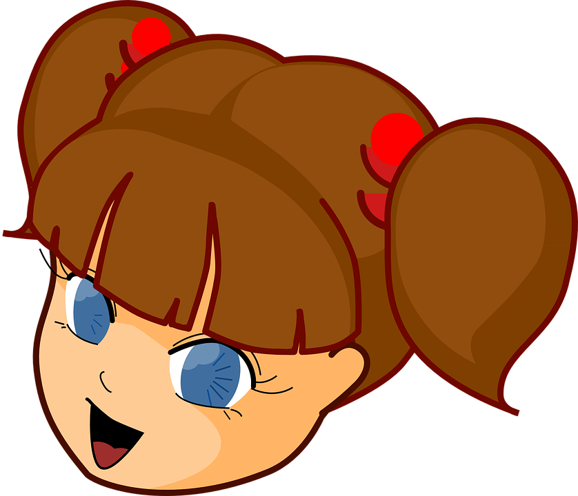 Brown Hair Clipart Clip Art Girl - Brown Hair Blue Eyes Girl Clipart - Png Download (838x720), Png Download