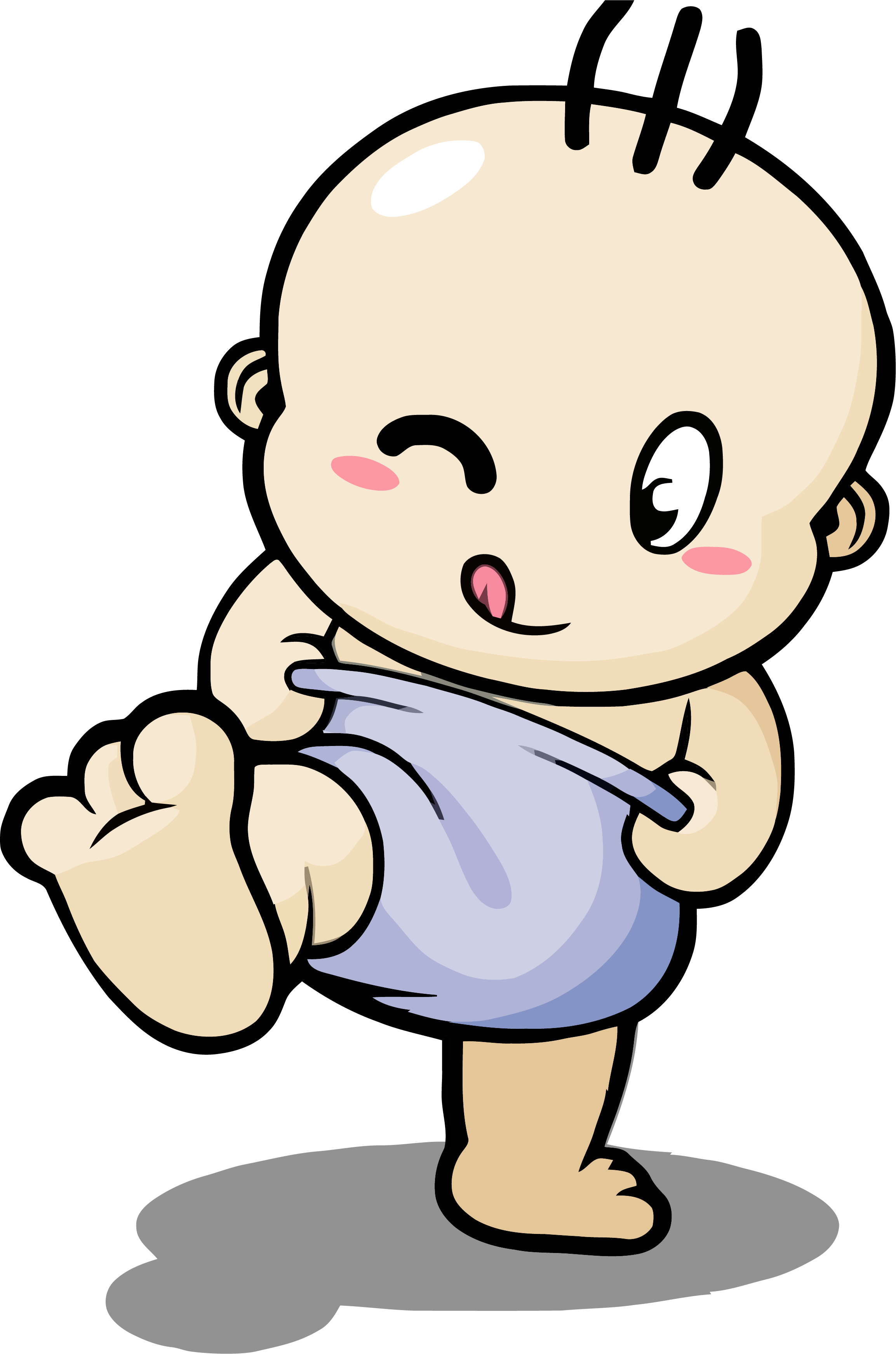 Earth Clipart Walking - Baby Clipart - Png Download (2307x3485), Png Download