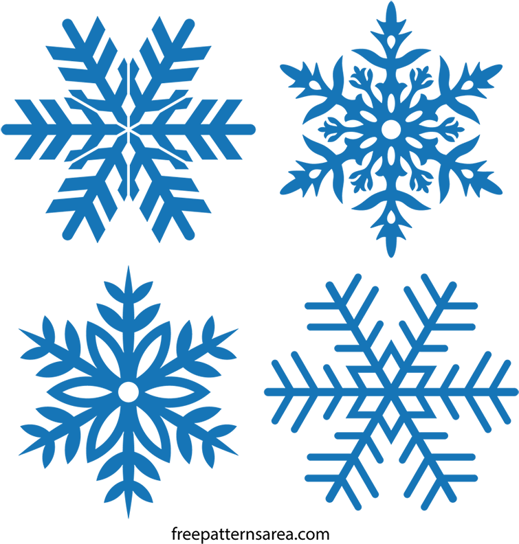 Snowflakes Clipart Stencil - Png Download (800x800), Png Download