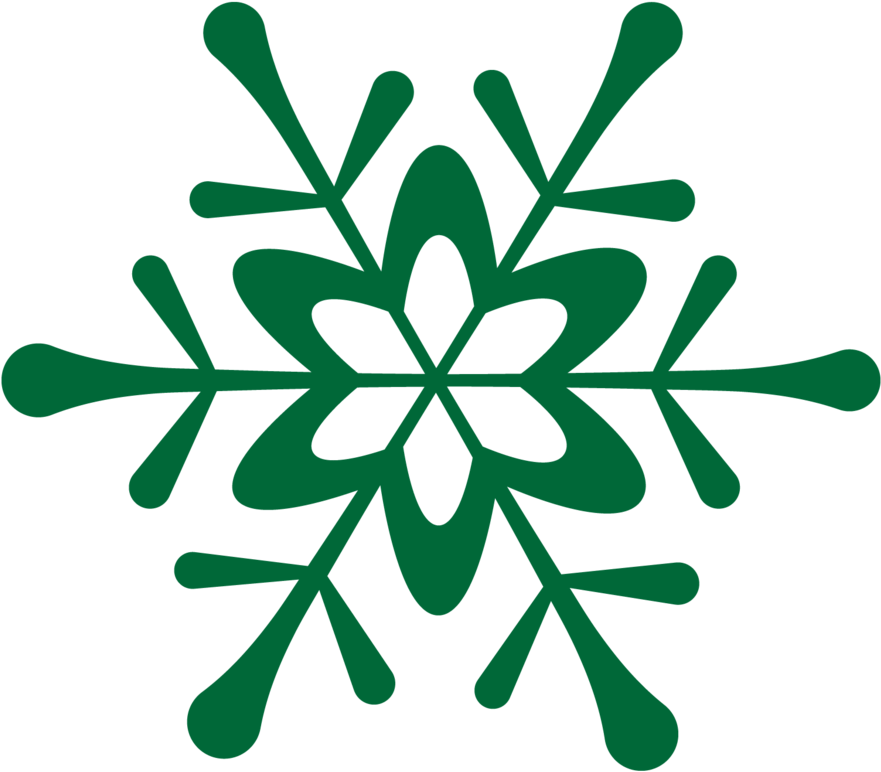 Transparent Background Green Snowflake Clipart - Png Download (900x787), Png Download