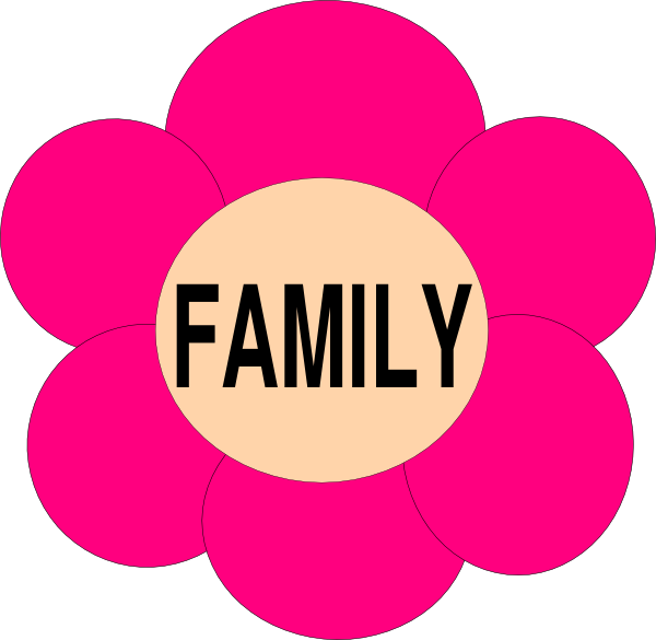 Pink Family Clip Art - Family Clipart Pink - Png Download (600x585), Png Download