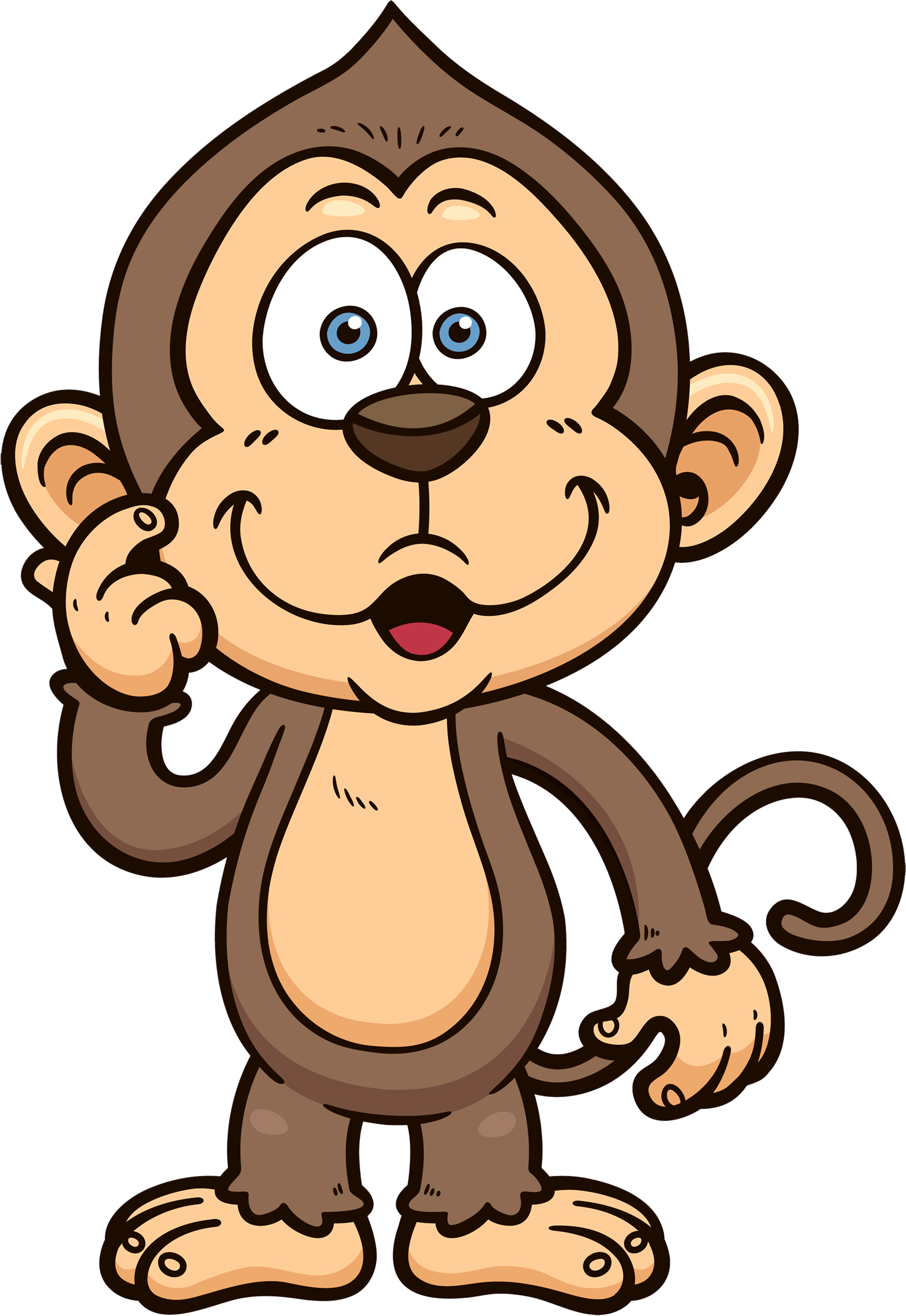 Monkey Clipart Transparent Background - Monkey Cartoon Images Png (3828x5114), Png Download