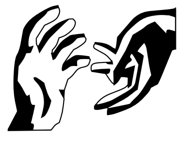 Transparent Hand Reaching Out Clipart - Helping Hands Clip Art - Png Download (640x480), Png Download
