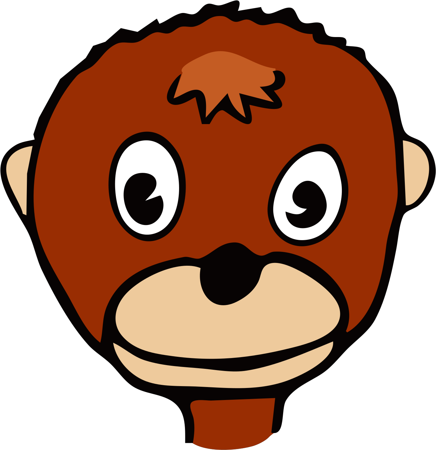 Cartoon Monkey Face Svg Clip Arts - Clip Art - Png Download (1024x1024), Png Download