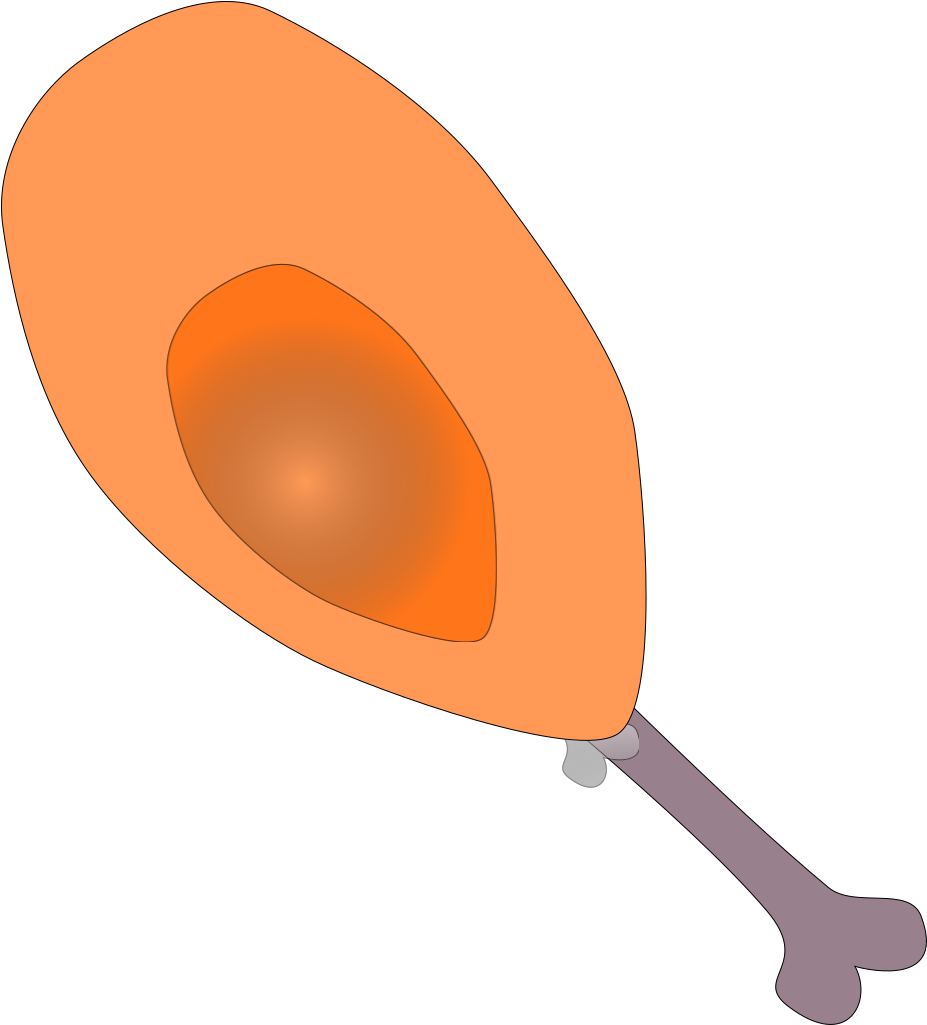 Chicken Drumstick Svg Clip Arts - Transparent Background Chicken Drumstick Clipart - Png Download (1024x1024), Png Download