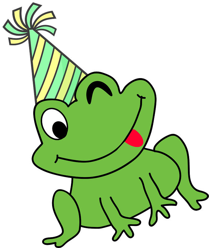 Party Frog Clipart - Frog Clipart Png Transparent Png (674x800), Png Download