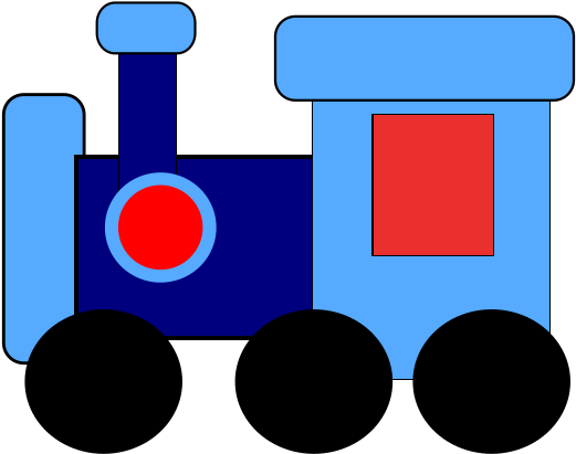 Blue Toy Train Clipart - Png Download (1024x1024), Png Download